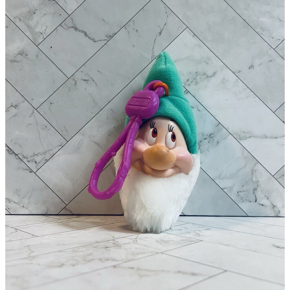Vintage 2001 McDonald's Toy Disney’s Snow White Dwarf Bashful Bag Clip